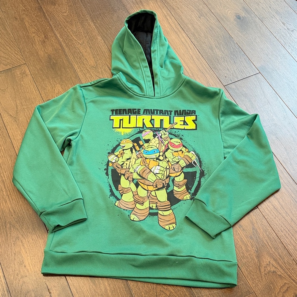 Teenage Mutant Ninja Turtles Green Hoodie Size 14/16 XL C3-019